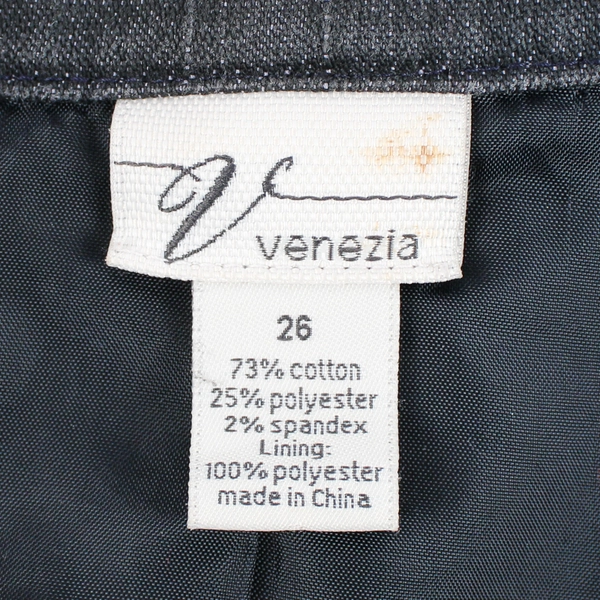 Venezia Charcoal Gray Cotton Blend Denim Blazer Women's Size 26