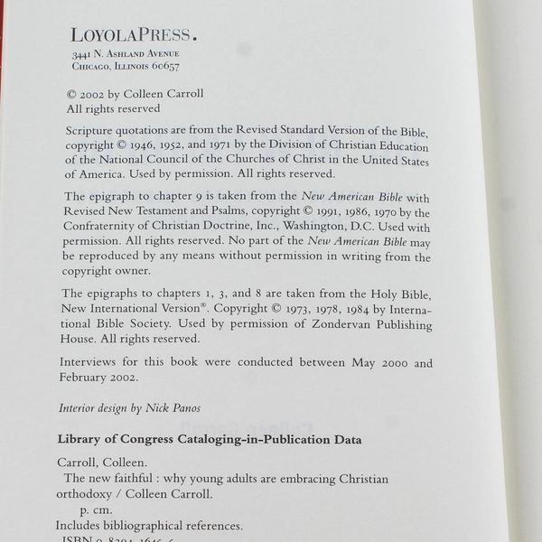 The New Faithful by Colleen Carroll 2002 Loyola Press Hardcover Book