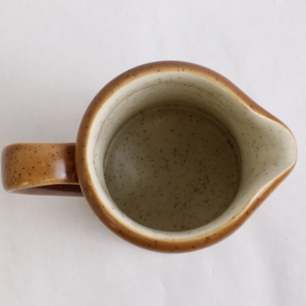 Premiere Durastone Creamer Basil Patterned 4.25" Tall 60-70s