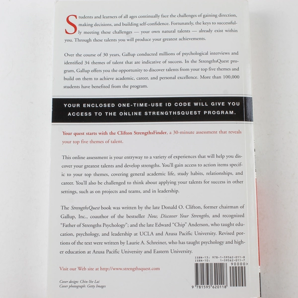 StrengthsQuest by Anderson, Clifton & Schreiner 2016 Gallup Press Paperback