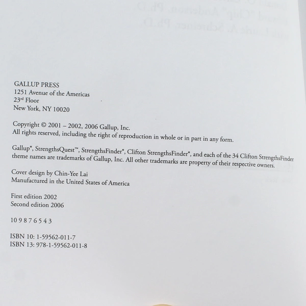 StrengthsQuest by Anderson, Clifton & Schreiner 2016 Gallup Press Paperback