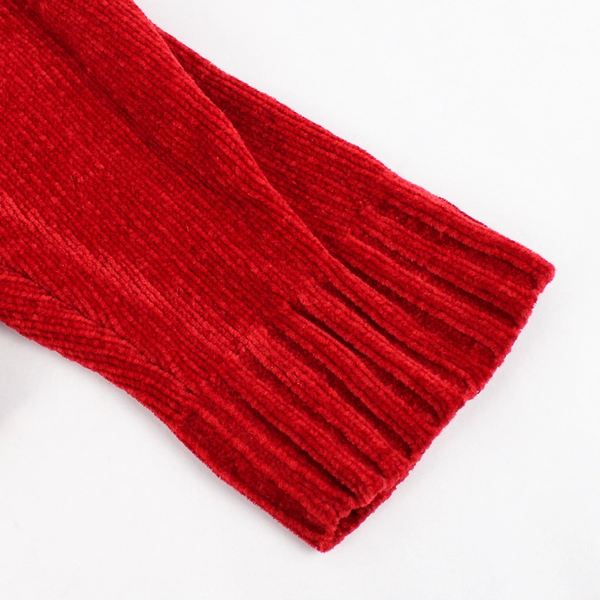 Carolyn Taylor Red Acrylic Knit V-Neck Sweater Women's Size 1X