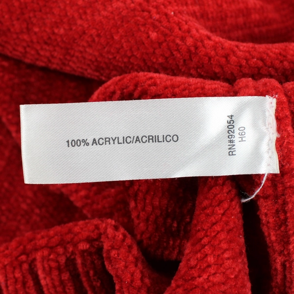 Carolyn Taylor Red Acrylic Knit V-Neck Sweater Women's Size 1X