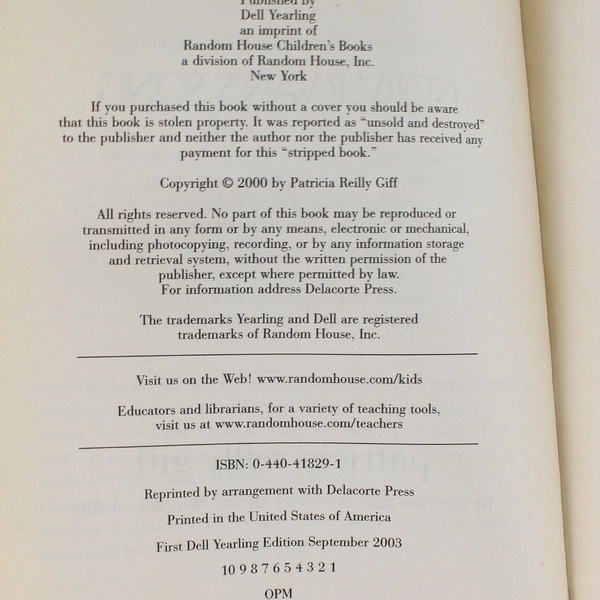 Nory Ryan's Song by Patricia Reilly Giff 2003 Paperback