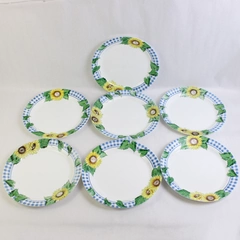 Lot Of 7 Corelle By Corning Sunsations Pattern Dinner Plate 10" Diameter