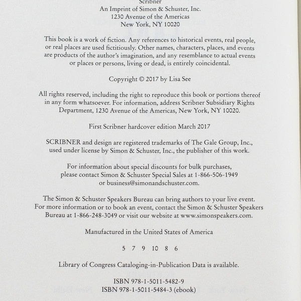 The Tea Girl of Hummingbird Lane by Lisa See 2017 Hardcover Book - Good Cond.