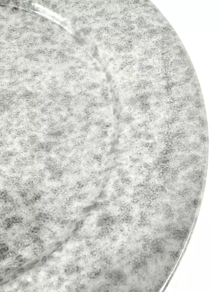 Mamma Porcelain Plate 9.75" Italy Blue Gray Speckles Good Condition