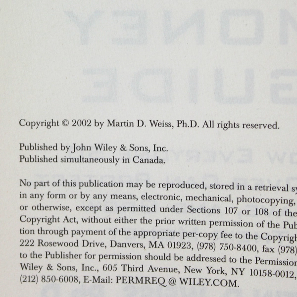 The Ultimate Safe Money Guide by Martin D. Weiss 2002 HC Pre-owned Book