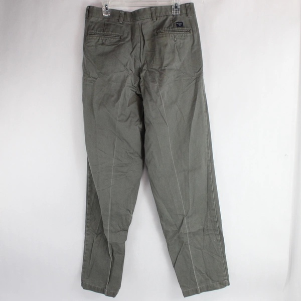 Dockers Individual Fit Gray Pleated Cotton Khaki Pants Men's Size 34x34