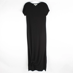 Michael Kors Long Black Short-Sleeved Slit Dress Women's Size Small