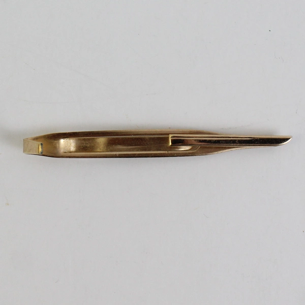 Vintage Swank Metal Tie Bar Gold Tone 3"