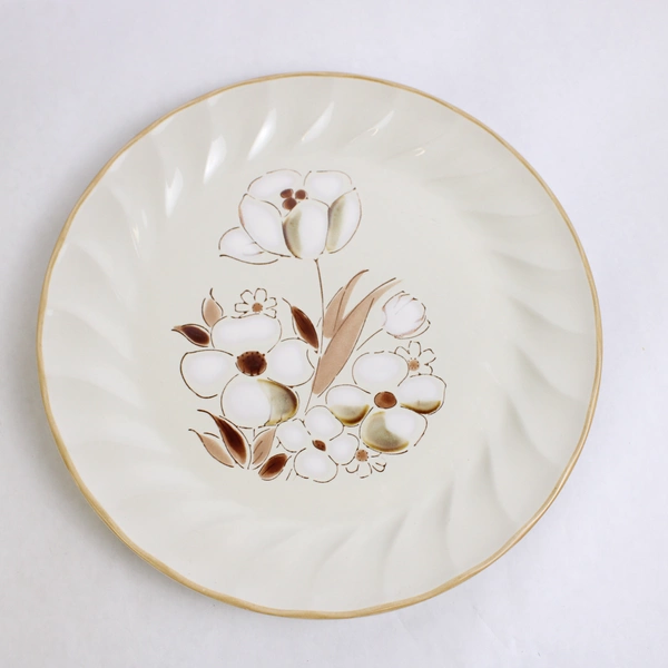 Lot of 2 Sculptura Stoneware Felicity Pattern Dinner Plate 10.5" Diameter