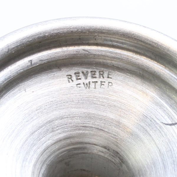 Set of 2 Revere Footed Pewter Shot Glass 3"