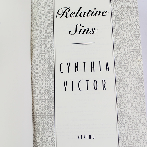 Relative Sins by Cynthia Victor 1992 Hardcover Penguin Group Thriller Worn