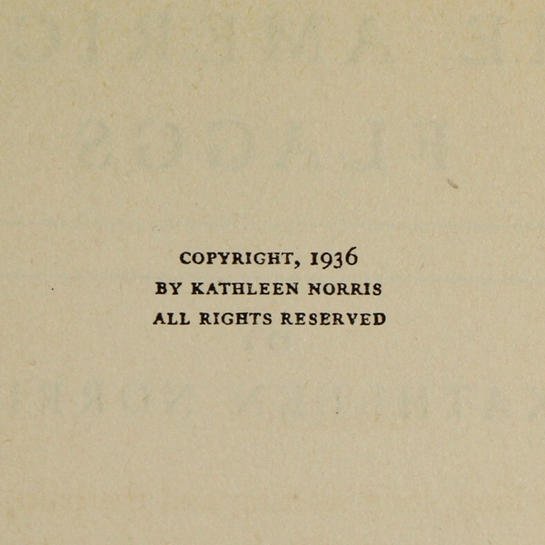 The American Flaggs by Kathleen Norris 1936 Hardcover