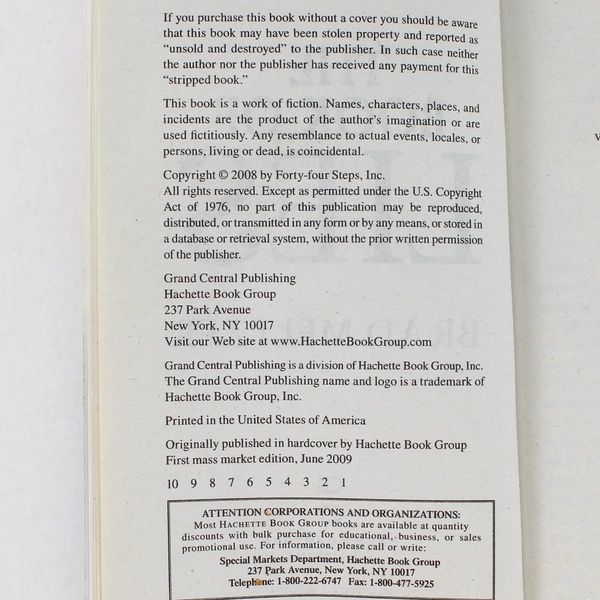 The Book of Lies by Brad Meltzer 2009 Paperback