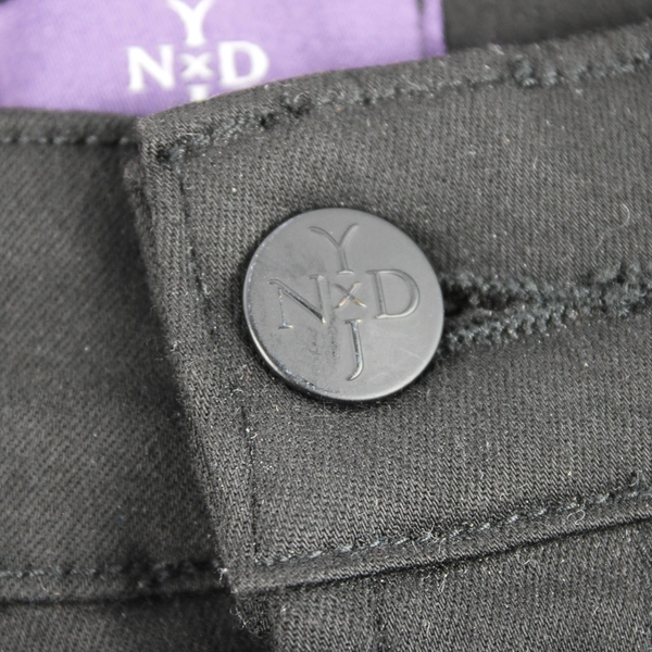 NYDJ Solid Black Farrah Flare Pants Women's Size 0