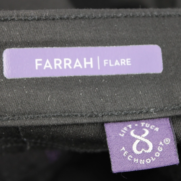 NYDJ Solid Black Farrah Flare Pants Women's Size 0