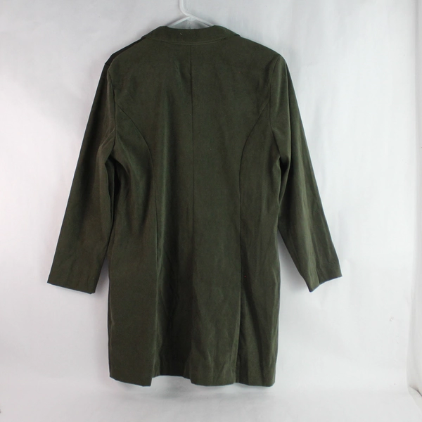Sag Harbor Petite Green Coat With Shoulder Pads Women's Size 12P