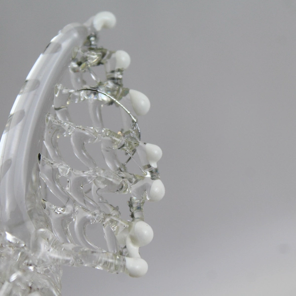 Hummingbird Christmas Ornament Clear Glass Glitter Lightweight 2.25" x 3.25"