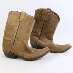 Vintage Texas Boot Company Women's Size 6.5 Khaki Mid Calf Pointed Toe