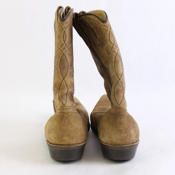 Vintage Texas Boot Company Women's Size 6.5 Khaki Mid Calf Pointed Toe