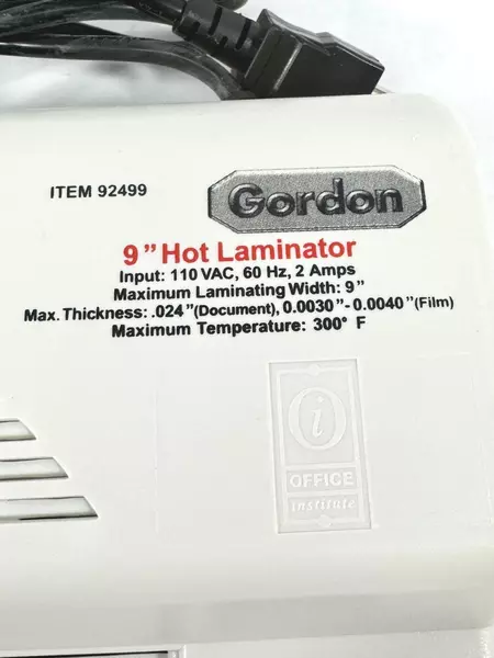Gordon 9 Inch Hot Laminator Model 92499