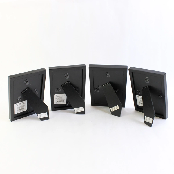 Lot of 4 Target Black MDF Standing Desk Photo Frames 4" x 6"