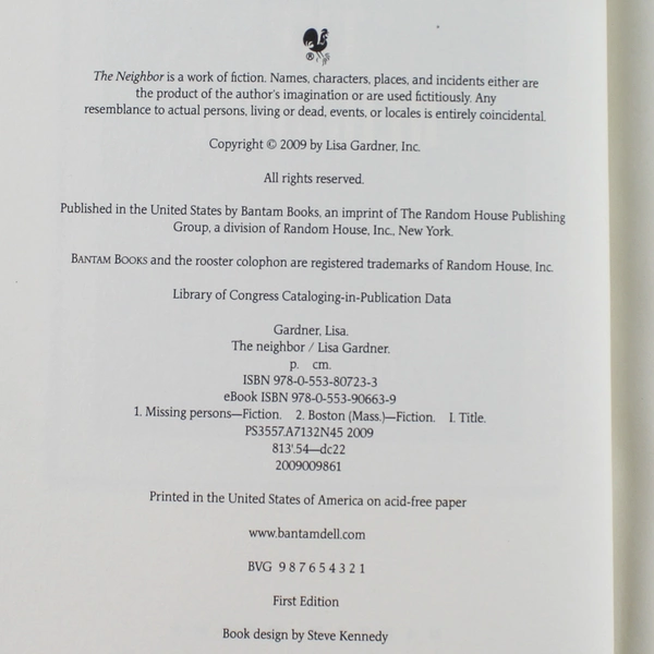 The Neighbor by Lisa Gardner 2009 Hardcover - Good Condition, Thrilling Read