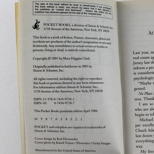 No Place Like Home by Mary Higgins Clark 2006 Paperback - Good Condition