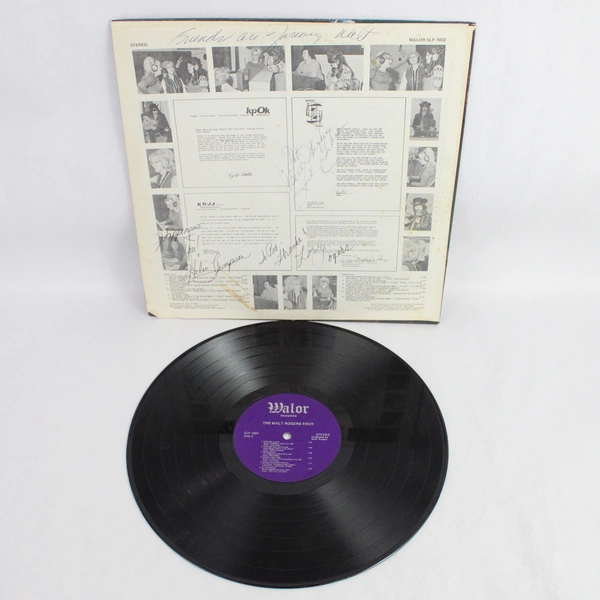 Complete And Onabridge The Walt Rogers Four Walor SLP-1002 Record Signed On Back