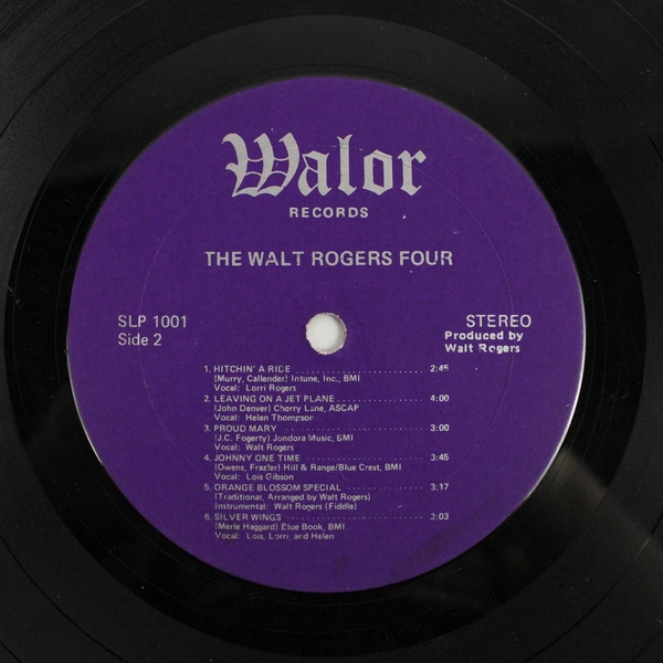 Complete And Onabridge The Walt Rogers Four Walor SLP-1002 Record Signed On Back