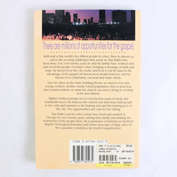 The Urban Christian Ray Bakke Jim Hart Ministry in Today's Urban World 1987 PB