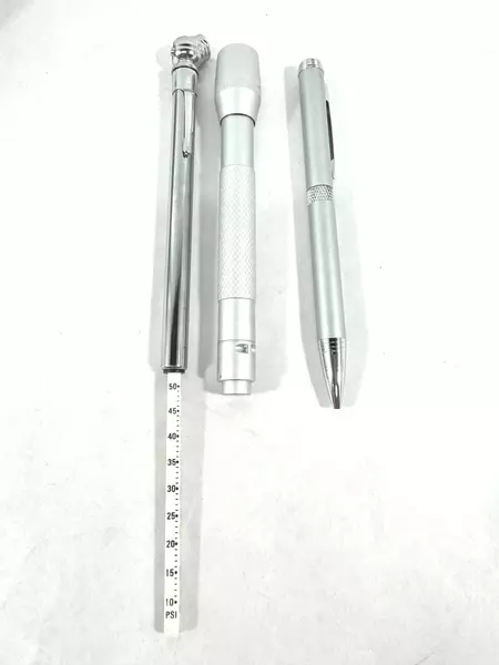 Hemmings Motor News Penlight Tire Gauge Ballpoint Set - Collectible Case