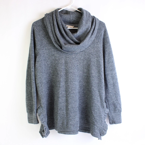 Cupio Medium Gray Cowl Neck Sweater Women's Size Large