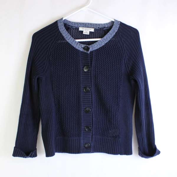 Liz Claiborne Navy Blue Button Front Cardigan Women's Size PS