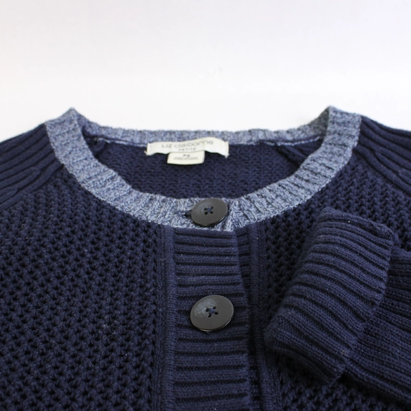 Liz Claiborne Navy Blue Button Front Cardigan Women's Size PS