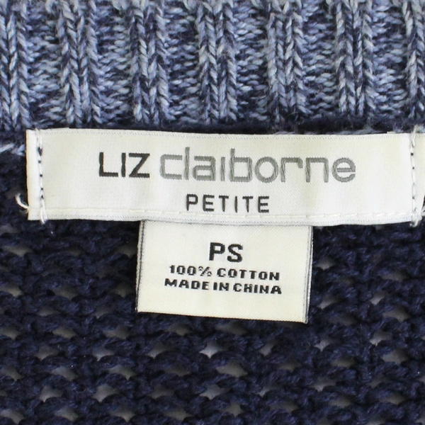 Liz Claiborne Navy Blue Button Front Cardigan Women's Size PS
