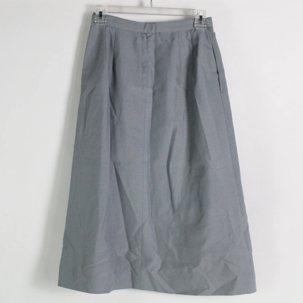 2 Piece Nordstrom Solid Gray Wool Skirt Suit Set Women's Size 10