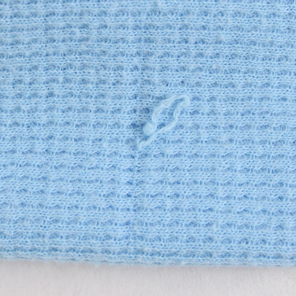 Adonna Light Blue Cotton Blend Henley Pajama Top Women's Size Small