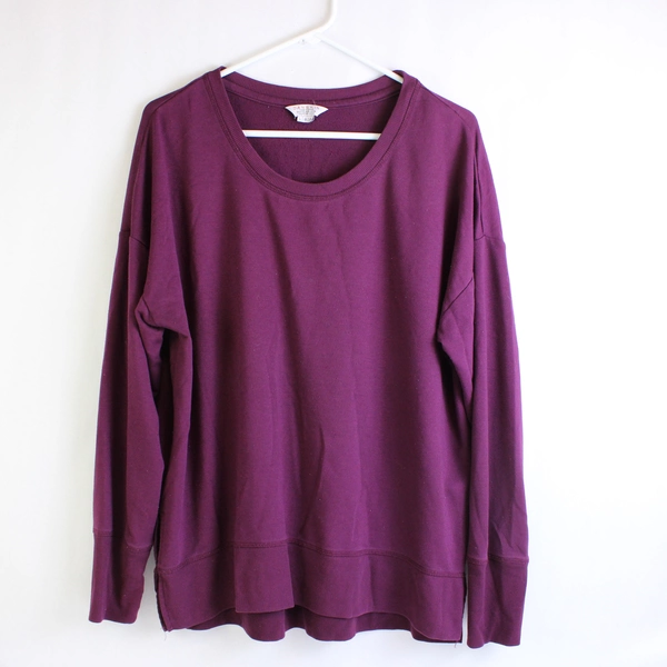 Danskin Purple Long-Sleeved Top Women's Size Large
