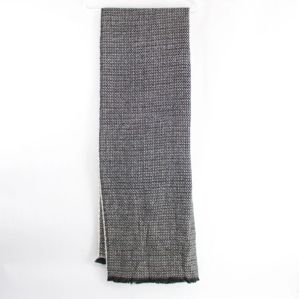 Gap Black White and Beige Acrylic Knit Fringed Women's Scarf Wrap 75"