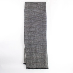 Gap Black White and Beige Acrylic Knit Fringed Women's Scarf Wrap 75"