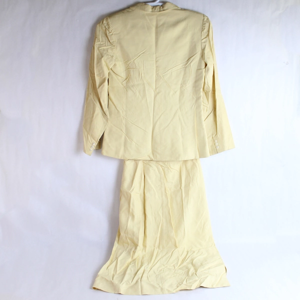 2 Piece Handmade Yellow Skirt Suit Women's Size 8 Flawed DIY Costume Making