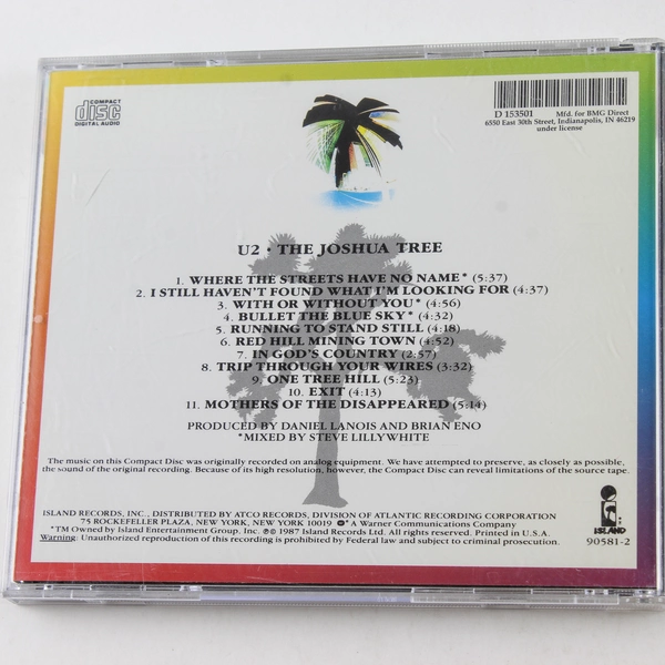 U2 The Joshua Tree CD 1987 Island Records Pre-Owned Cracked Case AS-IS