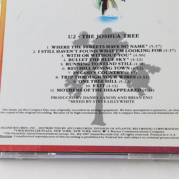 U2 The Joshua Tree CD 1987 Island Records Pre-Owned Cracked Case AS-IS
