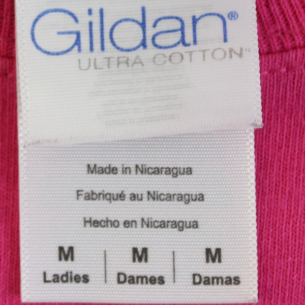 Gildan Ultra Cotton Love Chicken Pink Graphic T-Shirt Women's Size Medium