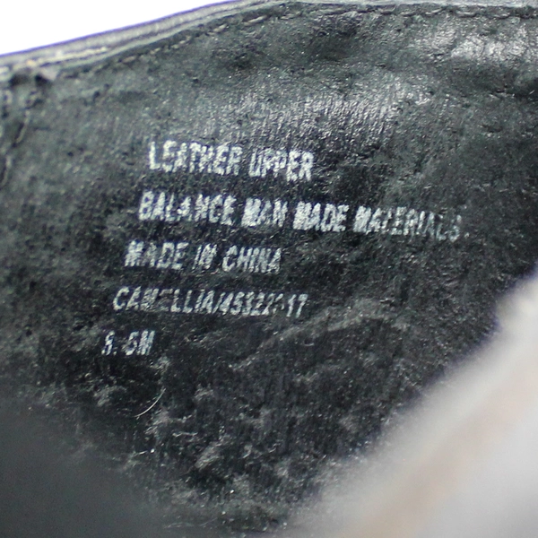 Great Northwest Camellia Black Leather Heeled Shoes Women's Size 8.5M