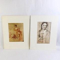 Lot Of 2 Penn Prints Posters Watteau & Titian 18" x 14" On Paper