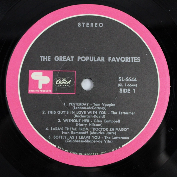 Hit Sounds Of The Young Generation Capitol Records SL-6646 LP Record